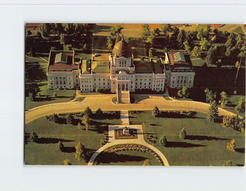 Postcard Aerial View, Montana State Capitol, Helena, Montana