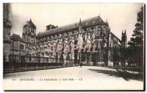 Old Postcard Bourges La Cathedrale Cote Sud