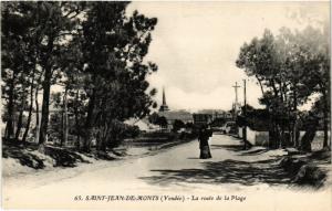 CPA St-JEAN-de-MONTS - La route de la Plage (297803)