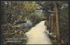 Lovers Walk City Park Bridgeton New Jersey Unused c1910s