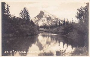 Canada Alberta Banff Mount Rundle Real Photo