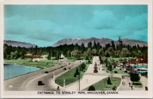 Entrance to Stanley Park Vancouver BC Gowen Sutton RPPC Postcard E38