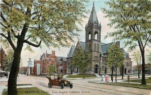 c1910 Postcard; Mansfield OH First English Lutheran Church, Richland County