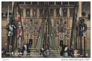 Group Of Old Scottish Arms & Colours In Banqueting Hall, Edinburgh Castle, Sc...