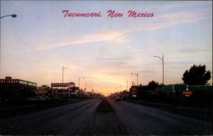 Tucumcari New Mexico NM Route 66 Retail Strip Vintage Postcard