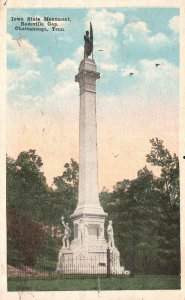 Vintage Postcard 1920's Iowa State Monument Rossville Gap Chattanooga Tennessee