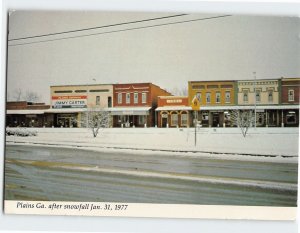 M-124668 Plains Georgia after snowfall Jan 31 1977 Plains Georgia