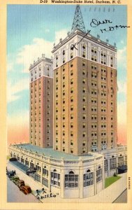 North Carolina Durham Washington Duke Hotel 1943 Curteich