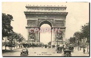 CARTE Postale Old Paris Arc de Triomphe