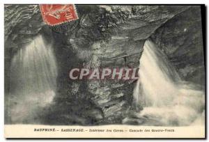 Old Postcard Dauphine Sassenage Interior of tanks Cascade Four Winds