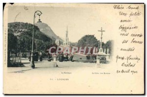 Old Postcard Lourdes Calvary Basilica The cross Britons
