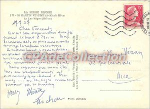 Postcard Modern Nicoise Switzerland St Martin Vesubie (A M) alt 950 m Lake Ne...