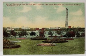 View of Washington Monument from Potomac Park Showing Tidal Basin Postcard A11