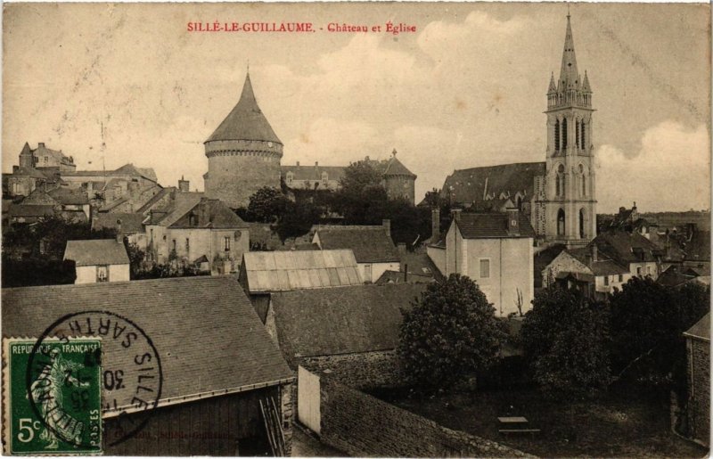 CPA SILLE-le-GUILLAUME - Chateau et Église (299375)