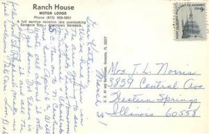 RANCH HOUSE Motor Lodge Sarasota, Florida Roadside ca 1960s Vintage Postcard