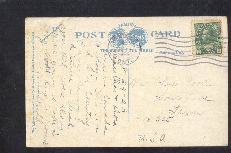 WINDSOR ONTARIO CANADA MASONIC TEMPLE BUILDING VINTAGE POSTCARD