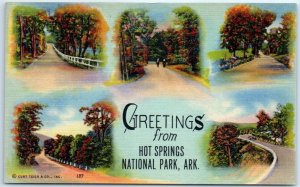 Postcard - Greetings from Hot Springs National Park - Arkansas