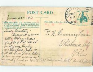 Divided-Back DAM SCENE Great Falls Montana MT G6520