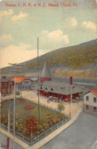 D64/ Mauch Chunk Pennsylvania Pa Postcard Railroad Depot C RR of NJ 1911    7