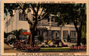 Linen Postcard Hotel Mayfair 232 First Street North in St. Petersburg, Florida