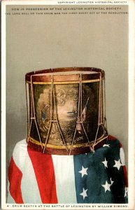 Vtg Drum Beaten at Battle of Lexington William Dimond 1910s Patriotic Postcard