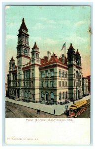 Post Office Baltimore Maryland 1910 Vintage Antique Postcard 