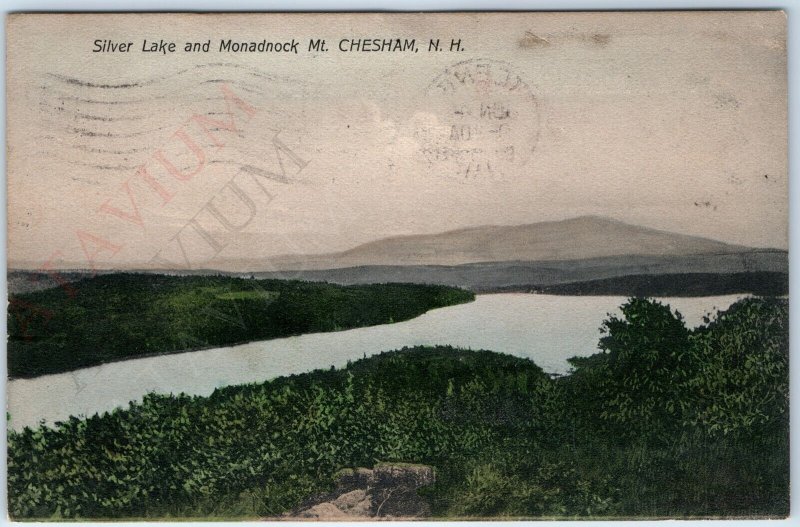 1908 Mt. Chesham, NH Silver Lake Monadnock Crisp PC to Gilbert Station Iowa A169
