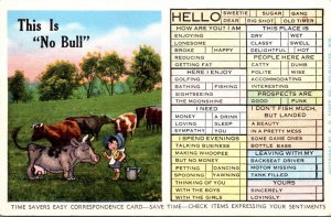 Humour Busy Person's Correspondence Card This Is No Bull