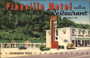 Pikeville Kentucky KY Pikeville Motel Restaurant 1930s-50s Vintage Postcard