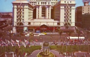 SAN DIEGO, CA. Downtown plaza and the famous U.S. Grant Hotel