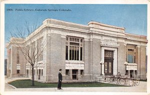 Public Library Colorado Springs, Colorado USA View Postcard Backing 