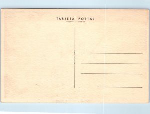 ARGENTINA COMIC Harried Father UNA TARDE A PACIBLE  c1950s Postcard