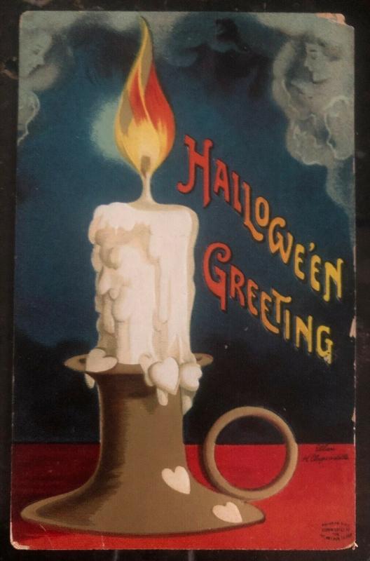 1910 Ridgewood NJ Usa Picture Postcard PPC Cover Halloween Greetings