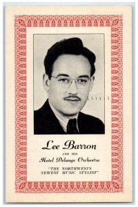 1941 Lee Barron And His Hotel Delange Orchestra Aurora Nebraska NE Postcard