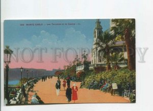 482527 Monaco Monte Carlo terraces and casino Vintage postcard