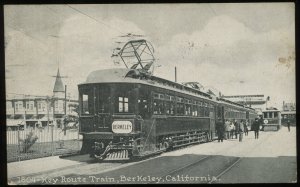 Key Route Train, Berkeley, California. 1925 Pacific Novelty Co. postcard