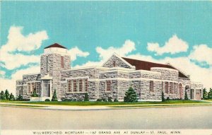 Minnesota St Paul Willwerscheid Mortuary Associated Litho Postcard 22-4250