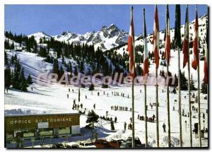 Postcard Modern Courchevel Tourist Office Arrival The Ski Slopes