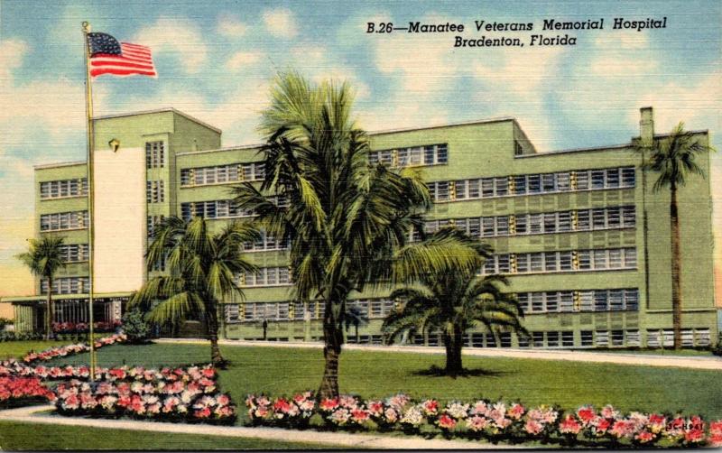 Florida Bradenton Manatee Veterans Memorial Hospital Curteich