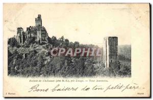 Old Postcard Ruins Of Chalusset Pres Limoges Tour Jeannette