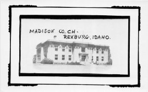 F38/ Rexburg Idaho RPPC Postcard c1950s Madison County Court House