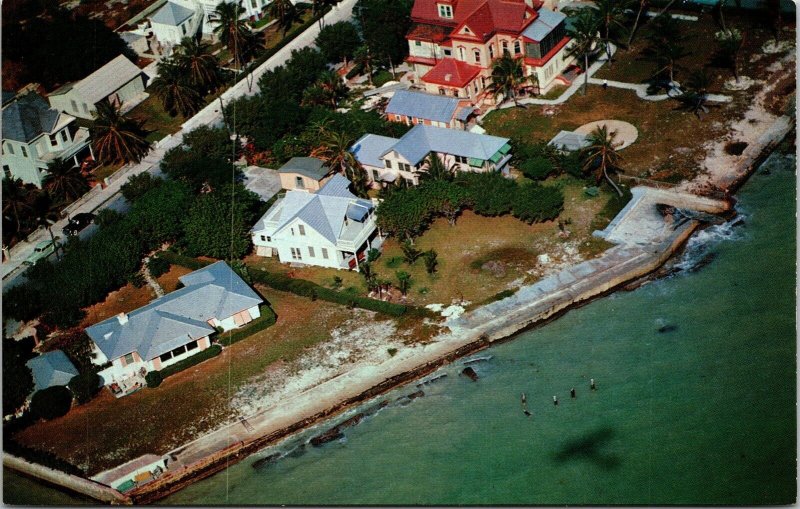 Southernmost House US Key West Florida FL Aerial View Postcard VTG UNP Koppel 