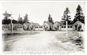 Milwaukie OR Oregon NELSON'S CABINS Roadside Motel CLACKAMAS CO ca1950s Postcard
