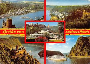 B83523 grusse vom schonen rhein ship st goar  germany