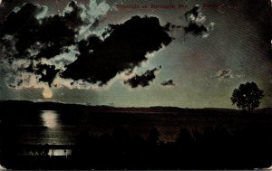 Vermont Burlington Moonlight Scene 1910