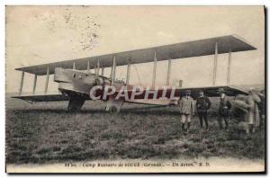 Old Postcard Jet Aviation Souge military camp A plane