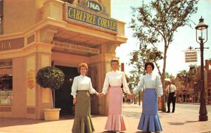 Walt Disney Disneyland Carefree Corner Beautiful Women, RARE Postcard,