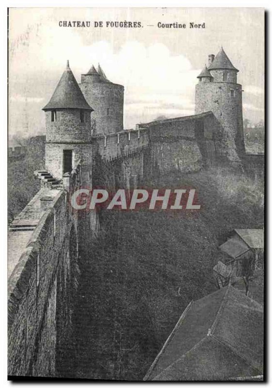 Old Postcard Fougeres Chateau De Courtine North