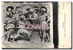 Postcard Old Troyes Eglise Saint Jean Bas Relief