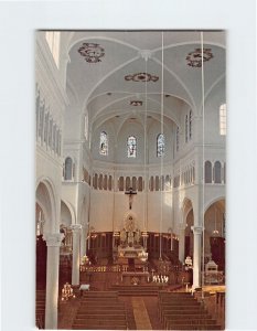 Postcard Interior of the Church, Eglise Ste-Marie, Church Point, Canada